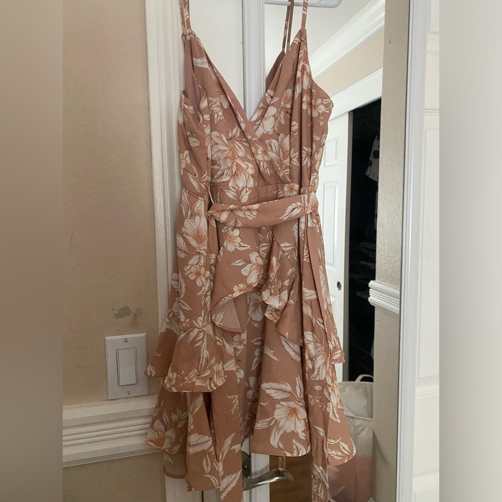Beige Floral dress